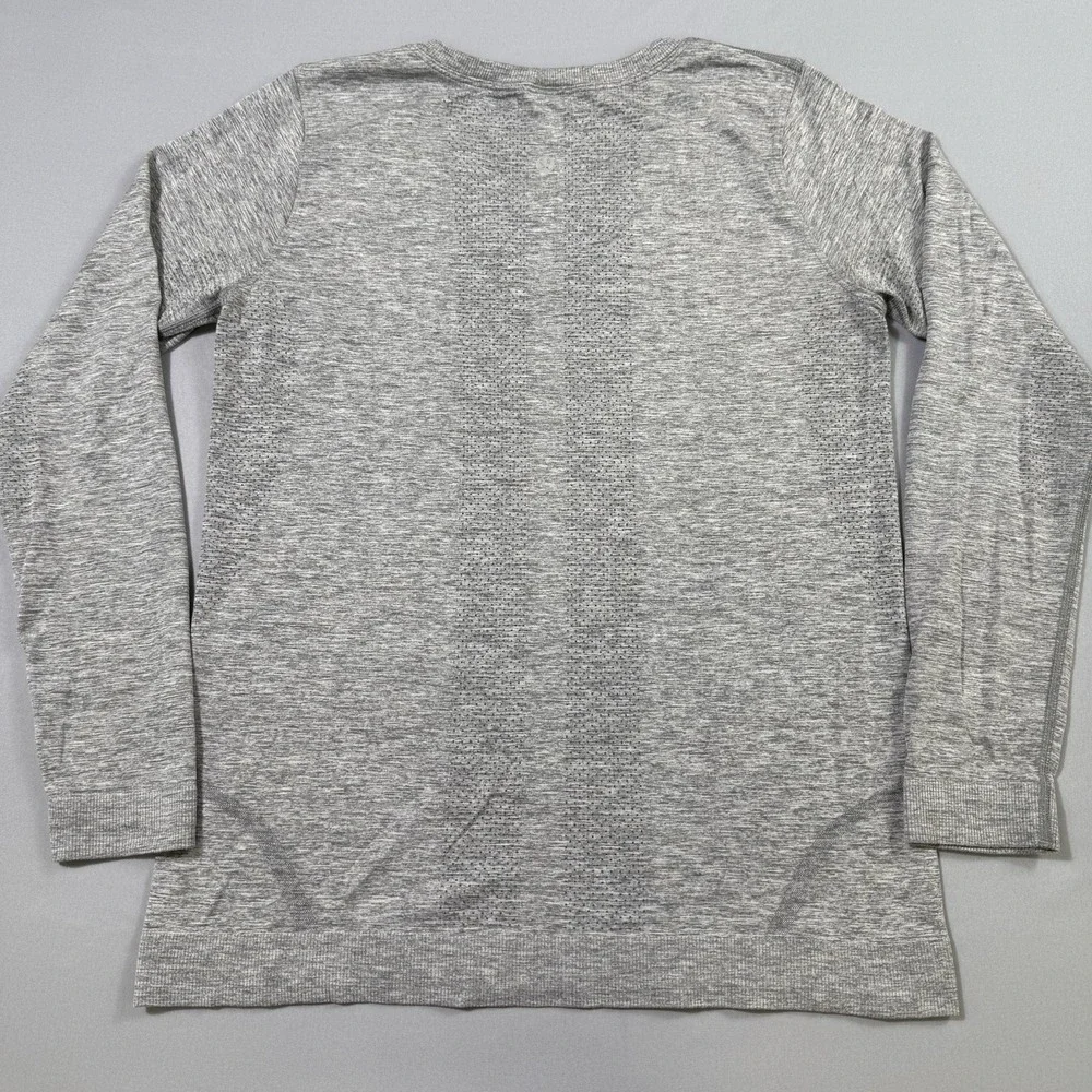 Lululemon Swiftly Tech Long‎ Sleeve Shirt Womens 8 Grey Heather Running Gym Yoga